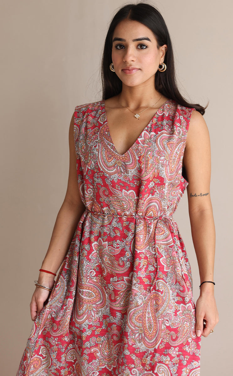 Fuchsia Paisley Paradise Dress