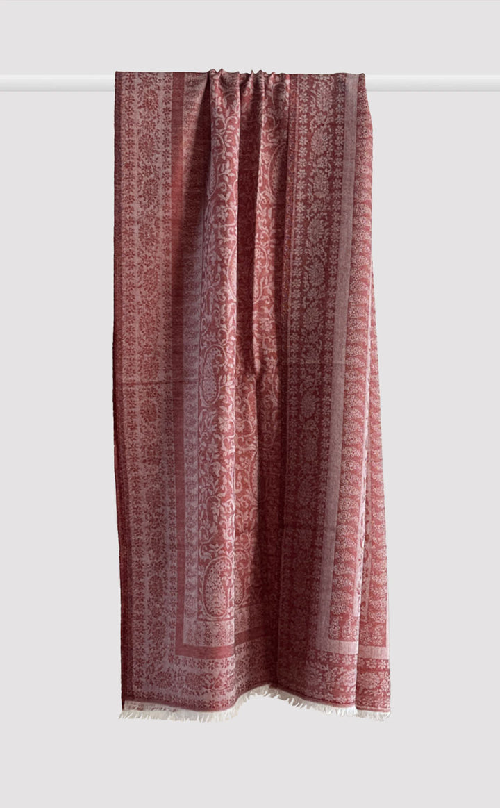 Umber Paisley Wool Jacquard