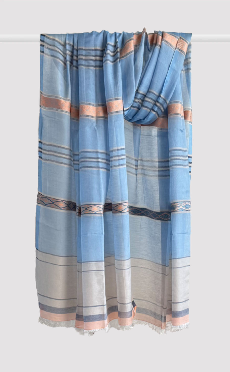Harbor Mist Cotton Silk Shawl