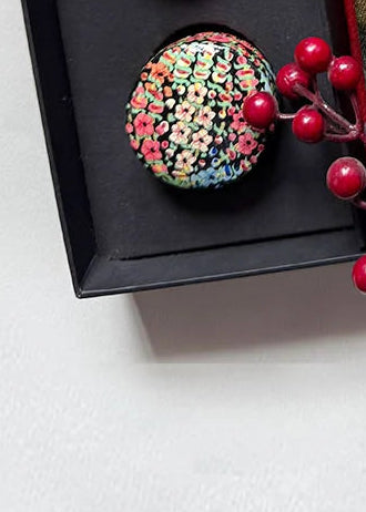 Circle Kashmiri Papier Mache Box