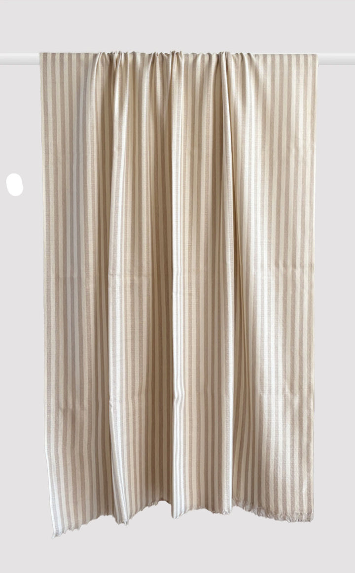 Creme Striped Shawl