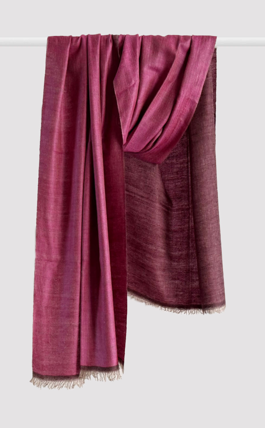Cashmere Reversible Stole - Crimson Orchid