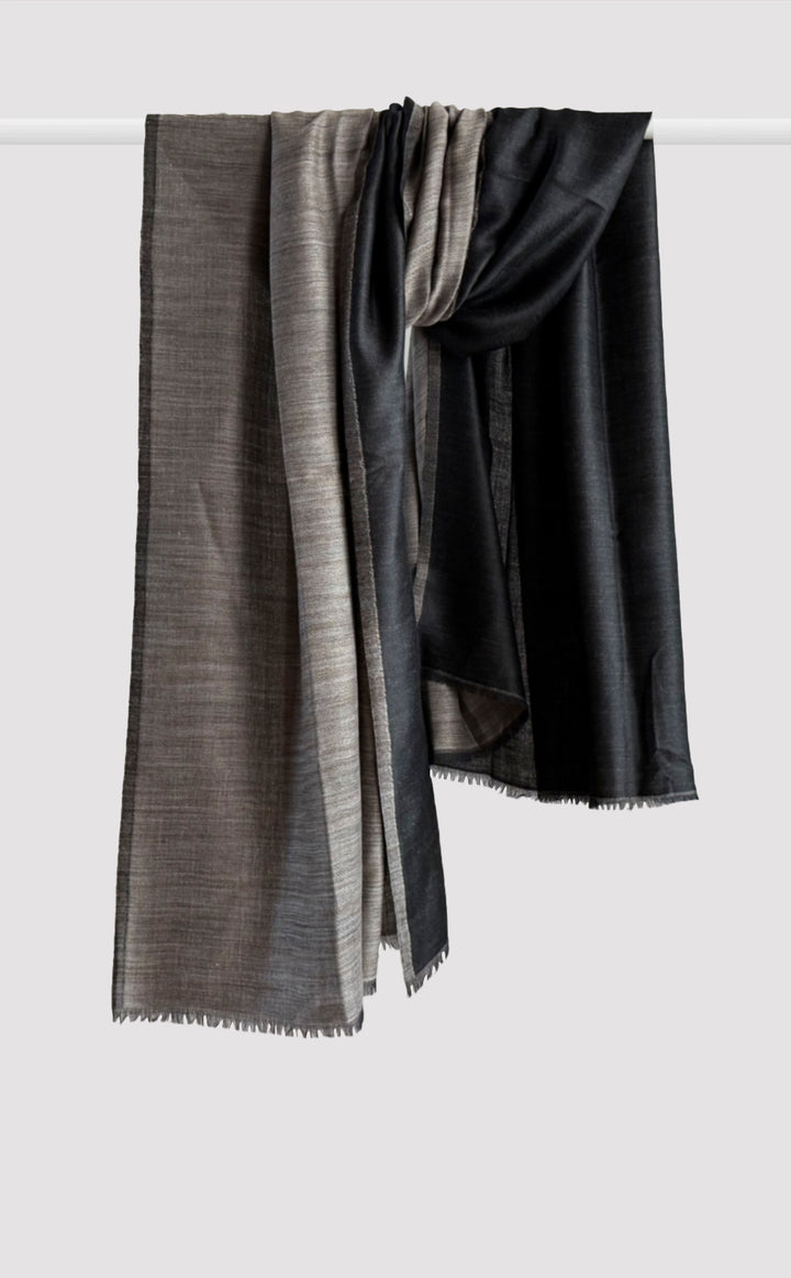 Reversible Pashmina Shawl - Charcoal