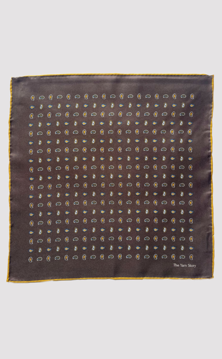 Walnut Paisley Pocket Square