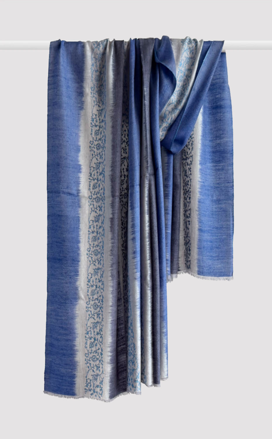 Pashmina Hand-Embroidered Tidal Shawl