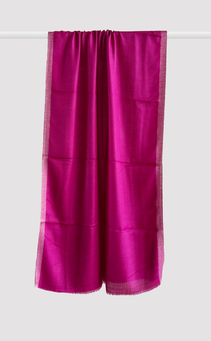 Wool Silk Zari - Fuchsia Fire