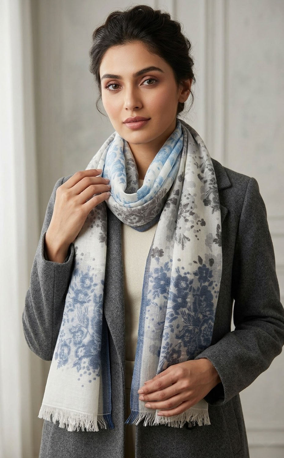 Cerulean Petals Stole