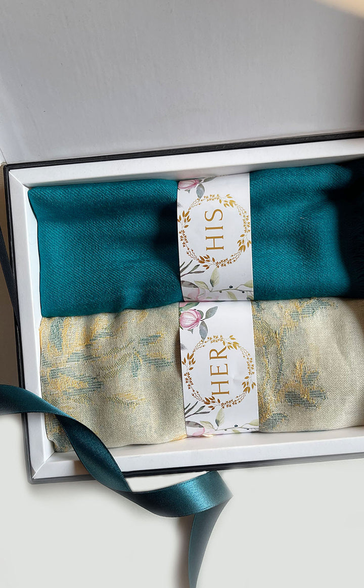 Golden Teal His and Her Set