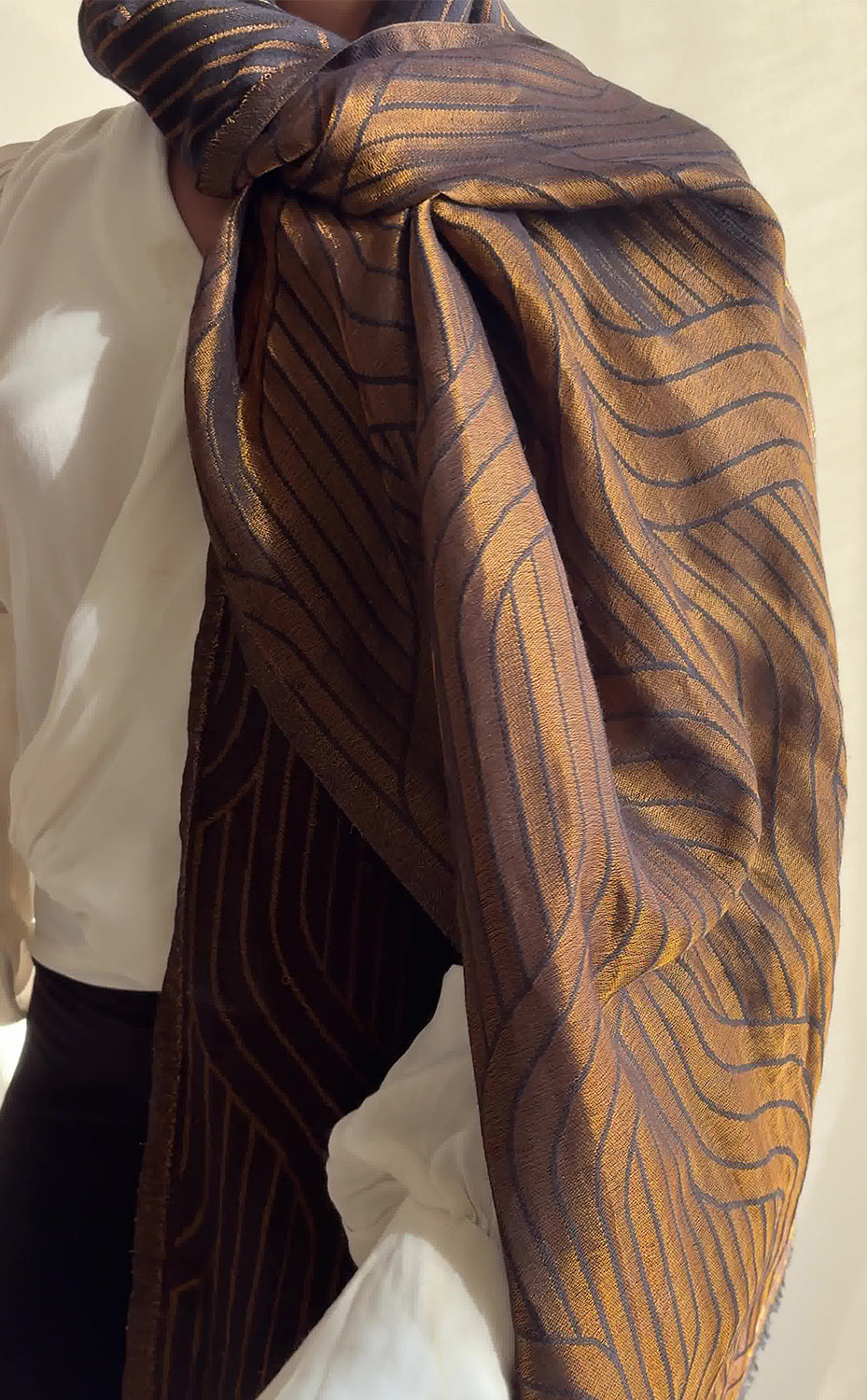 Gilded Night Zari Stole