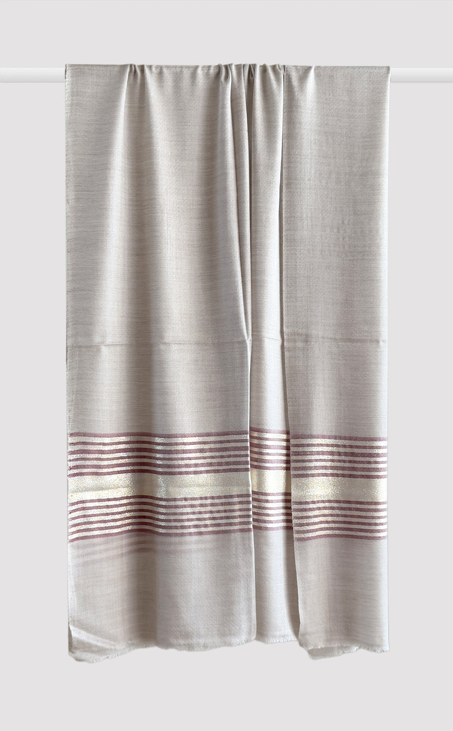 Ruby Streak Zari Shawl