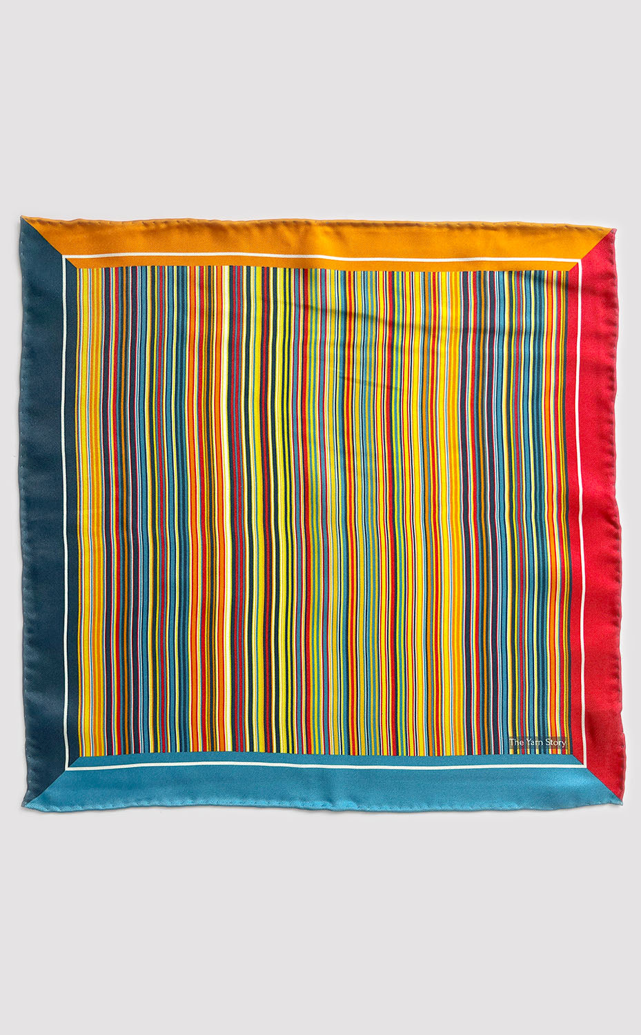 Rainbow Hues Striped Pocket Square