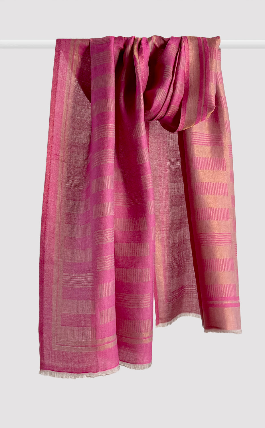 Pink Maze Zari Stole