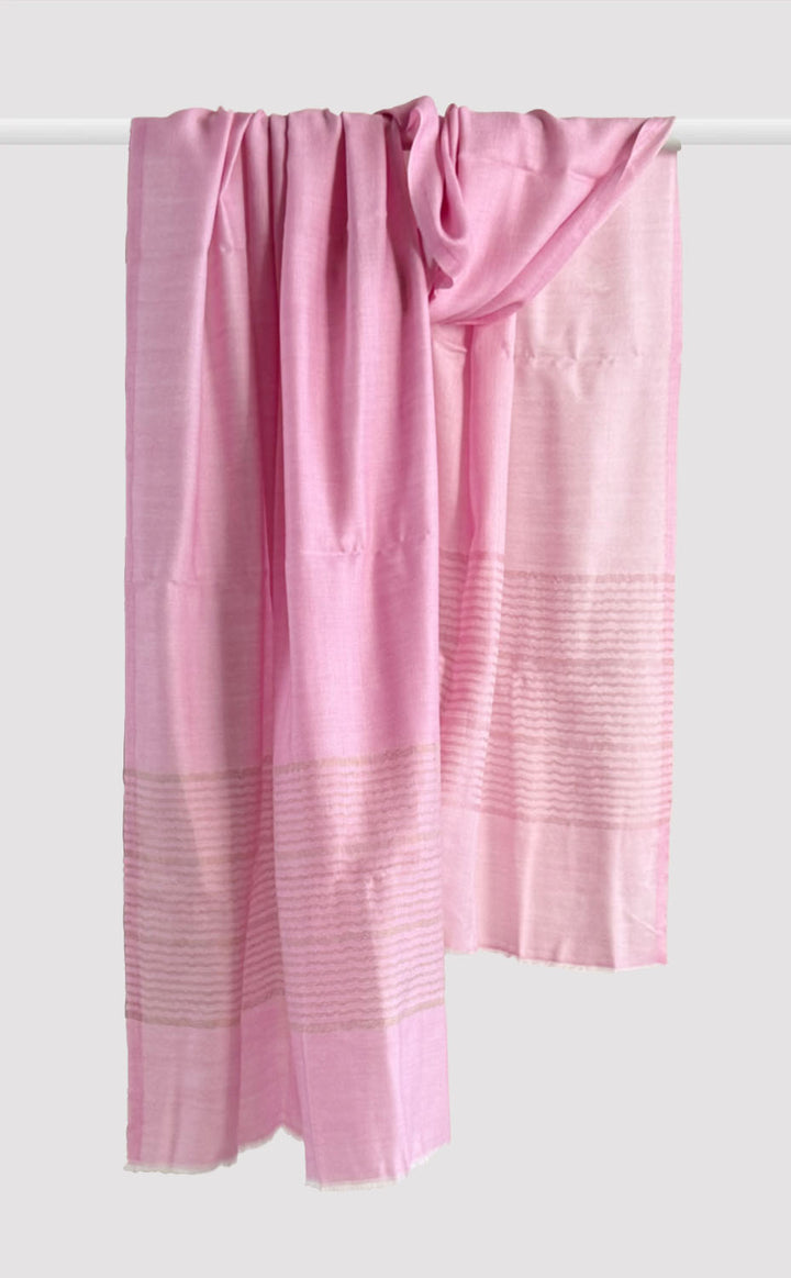Flamingo Zari Stripe Stole