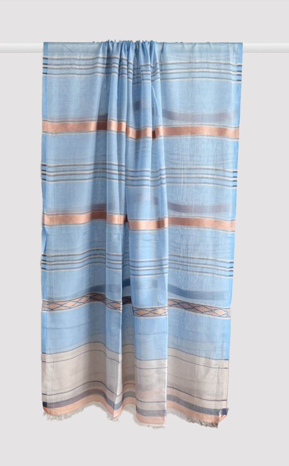 Harbor Mist Cotton Silk Shawl