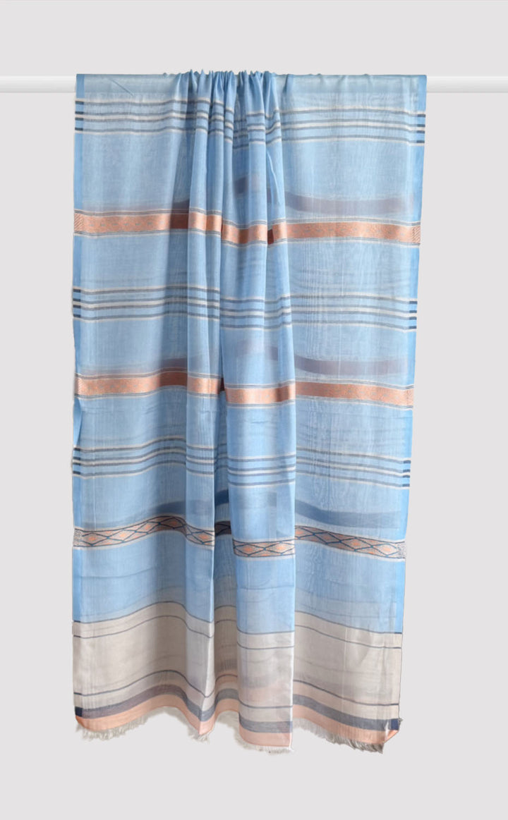Harbor Mist Cotton Silk Shawl