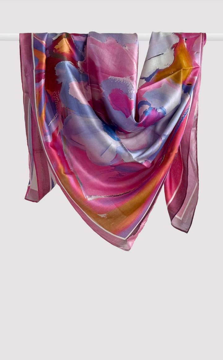 Rainbow Canvas Silk Scarf