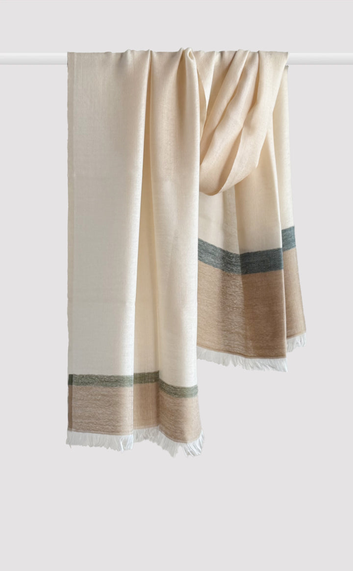 Sandalwood Pop Merino Stole