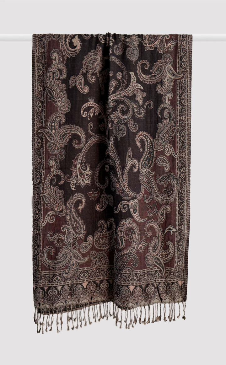 Espresso Wool Reversible Stole
