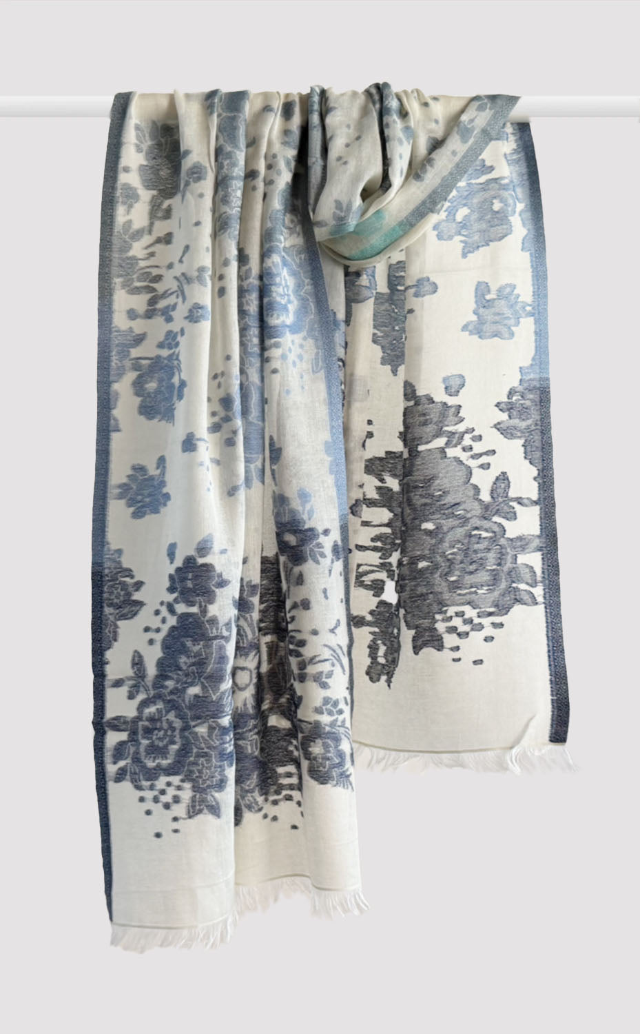 Indigo Petals Stole