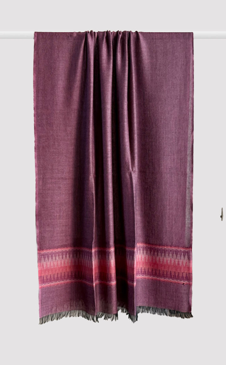 Amethyst Ikat Wool Shawl