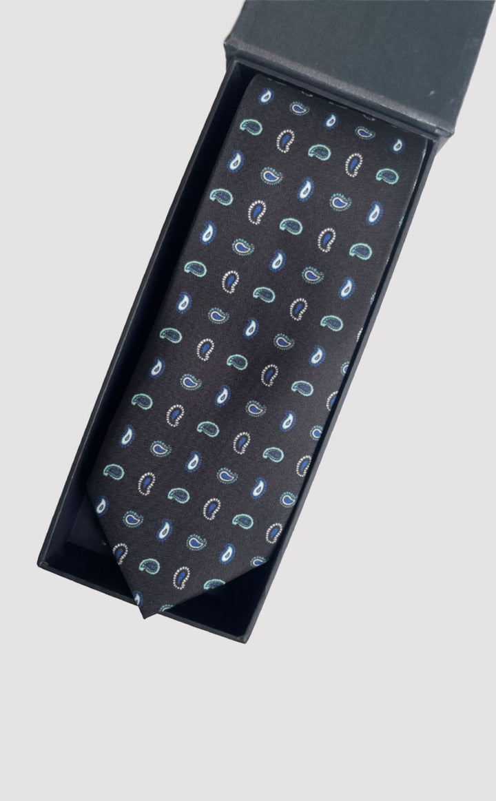 Black Paisley Tie