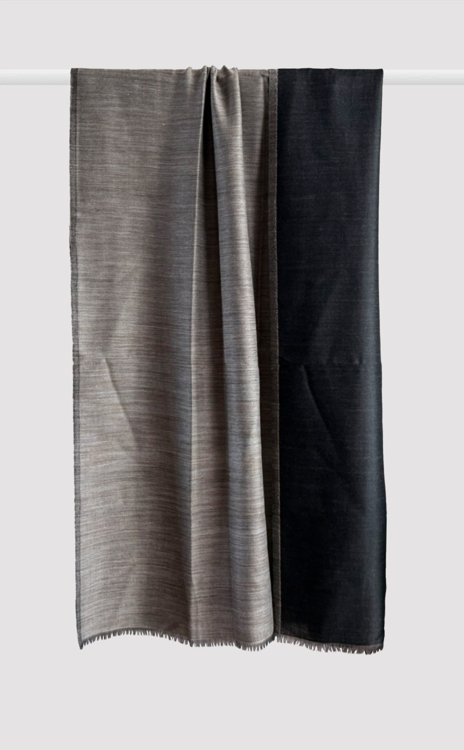 Reversible Pashmina Shawl - Charcoal