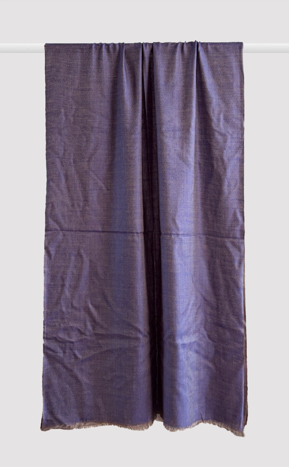 Wool Reversible Stole - Aubergine