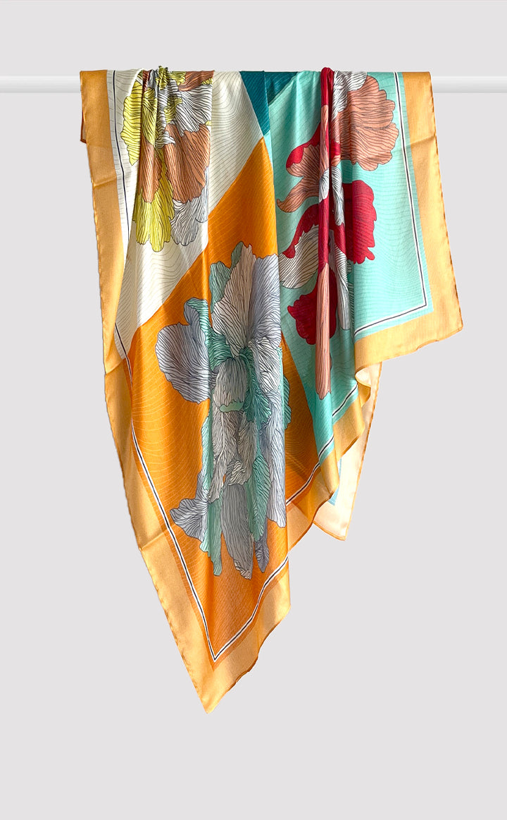 Summer Bloom Silk Scarf