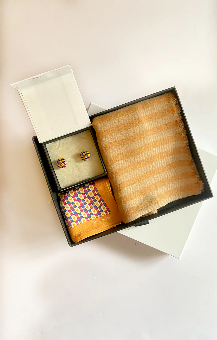 Apricot Geometric Set For Him
