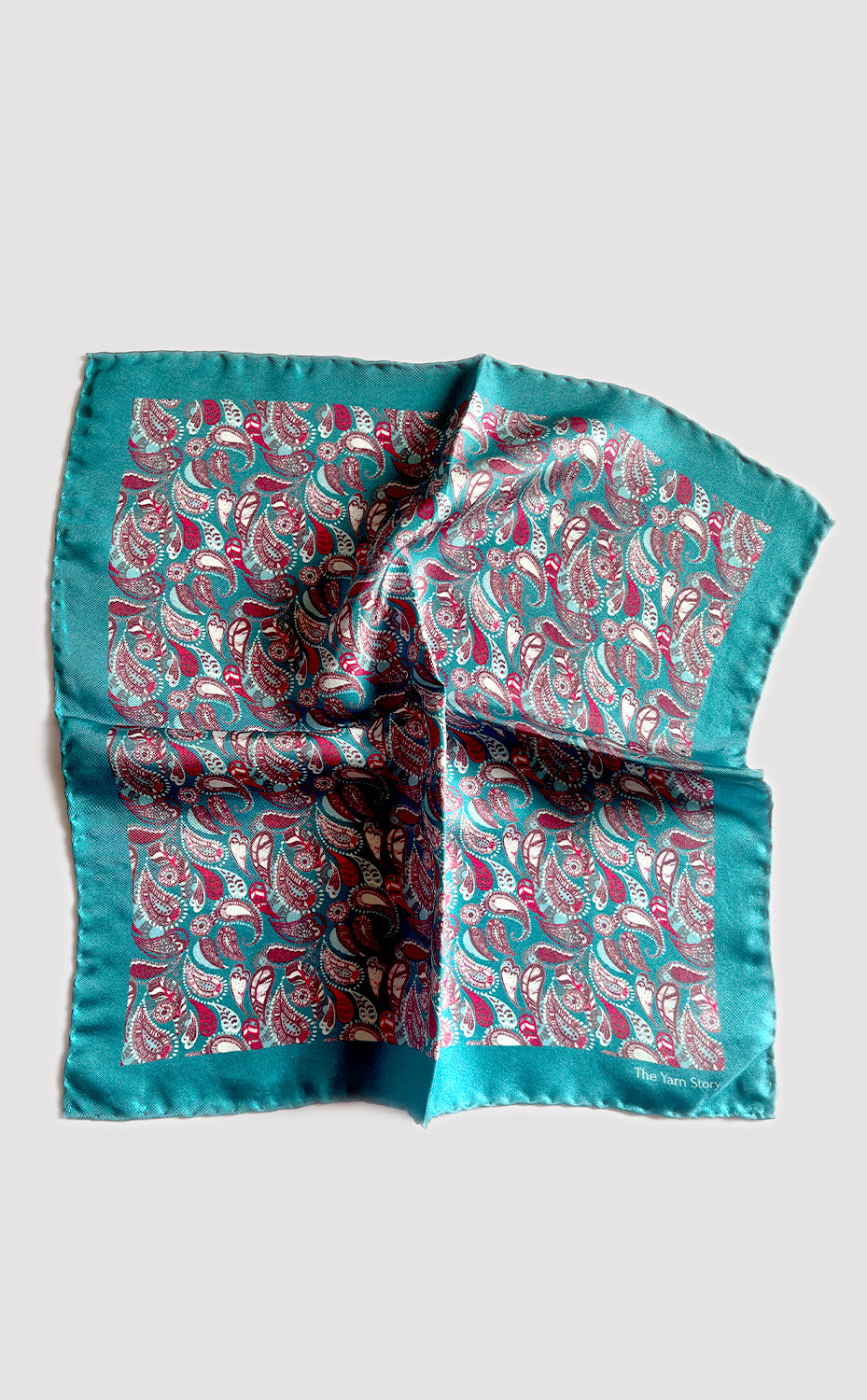 Chrome Paisley Pocket Square