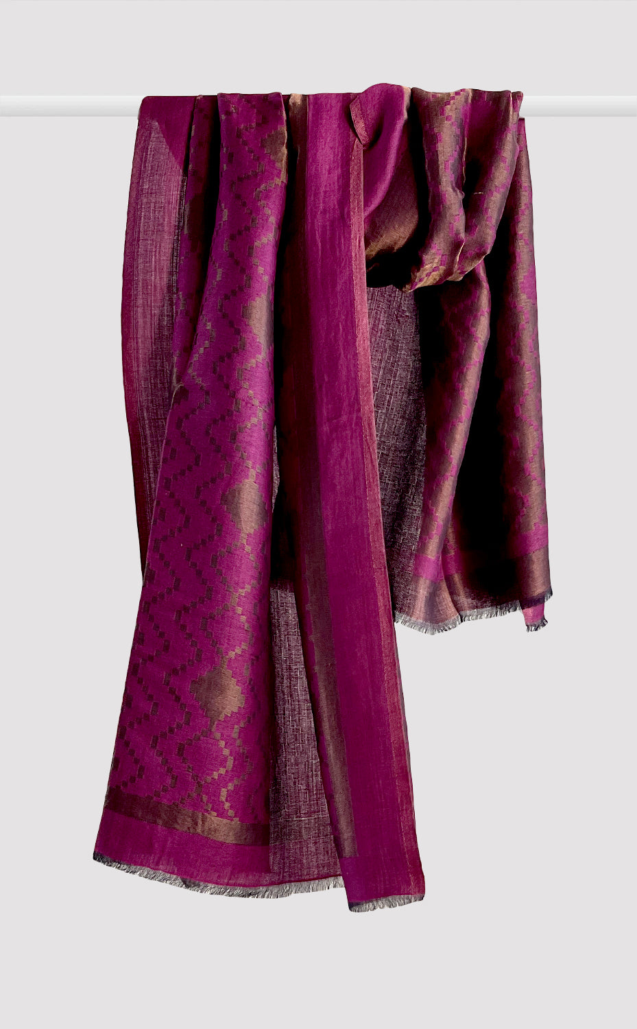 Midnight Purple Fantasy Zari Shawl