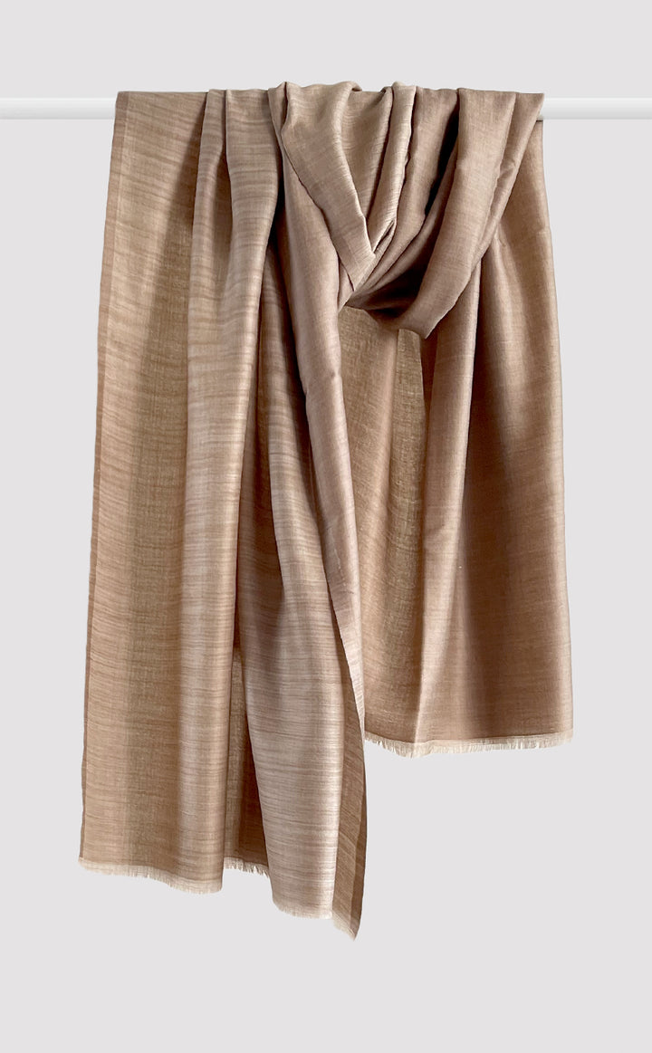 Reversible Pashmina Shawl - Sandstone