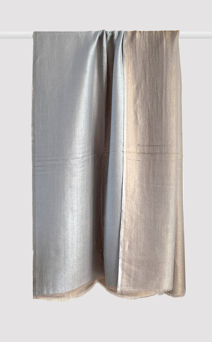 Zari Reversible Shawl - Grey