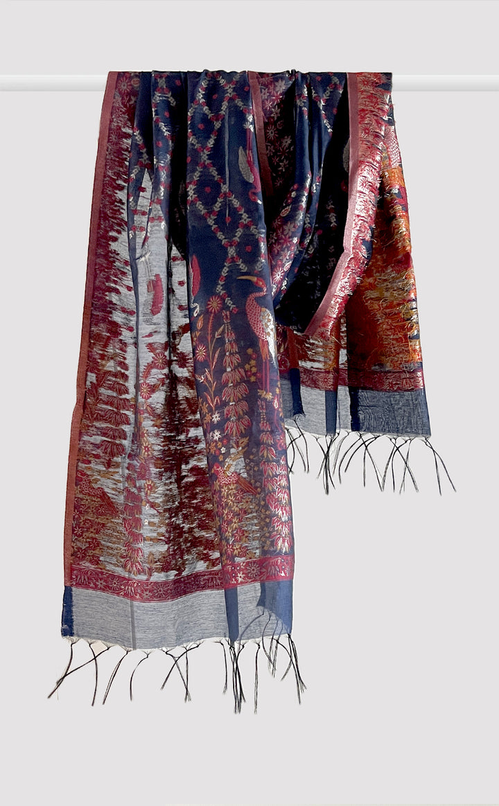 Navy Paradise Dupatta