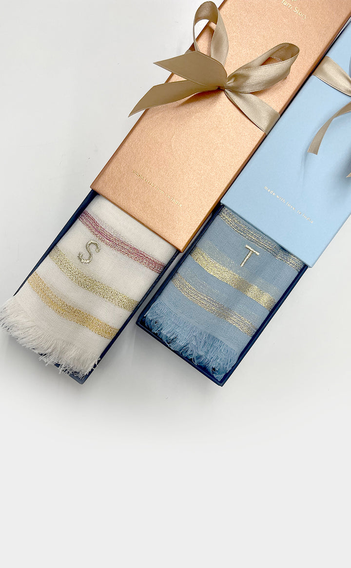 Personalized Cotton Zari Shawls