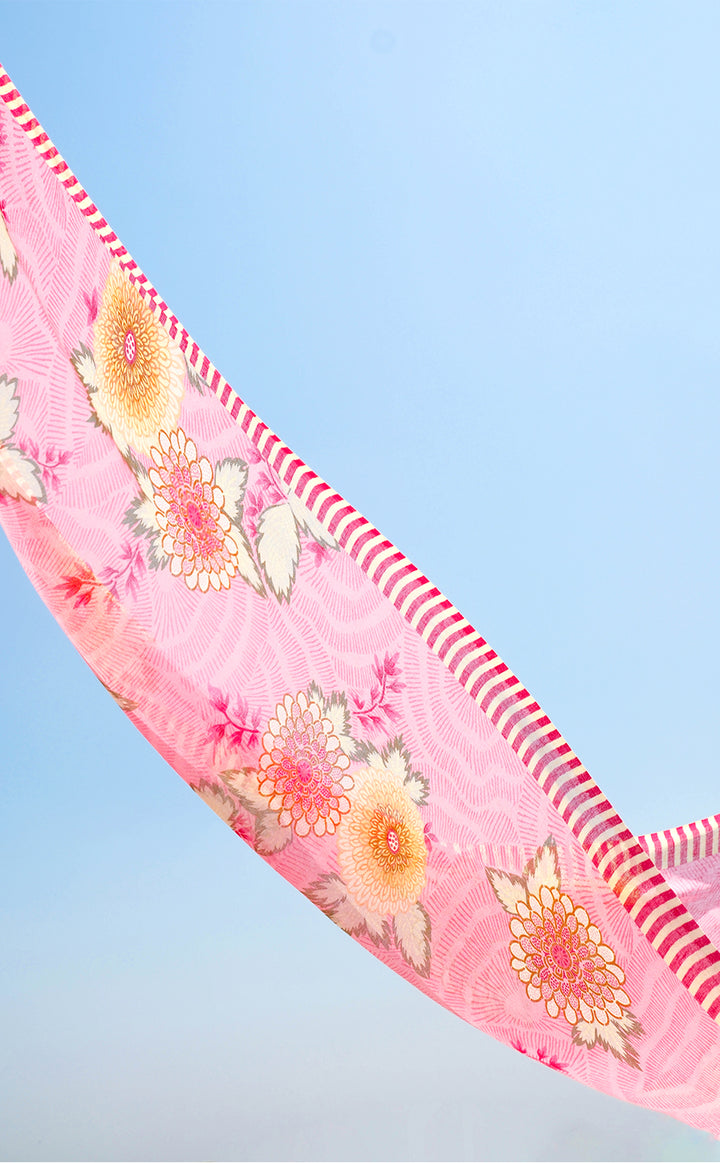 Alpenglow Floral Linen Modal Stole