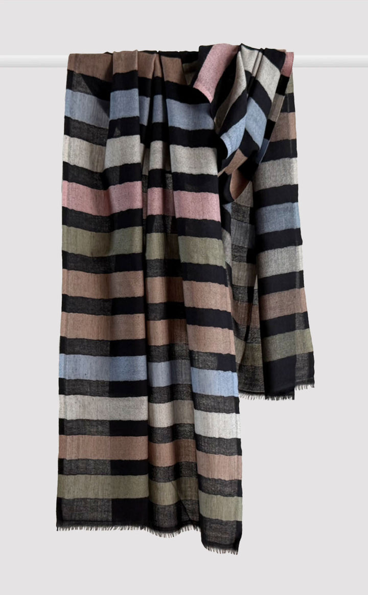 Tan Merino Strokes Stole