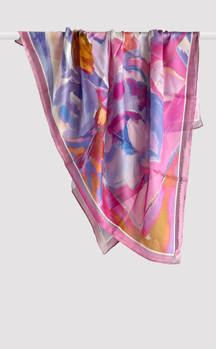 Rainbow Canvas Silk Scarf