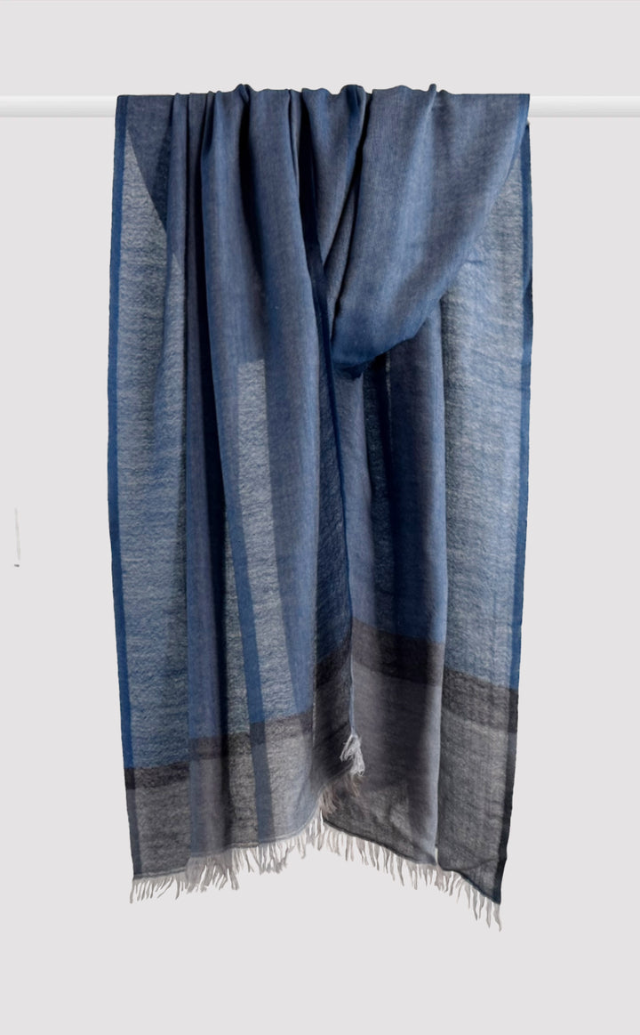 Prussian Pop Merino Stole