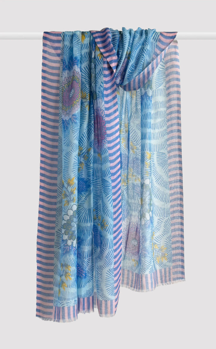 Ether Floral Linen Modal Stole