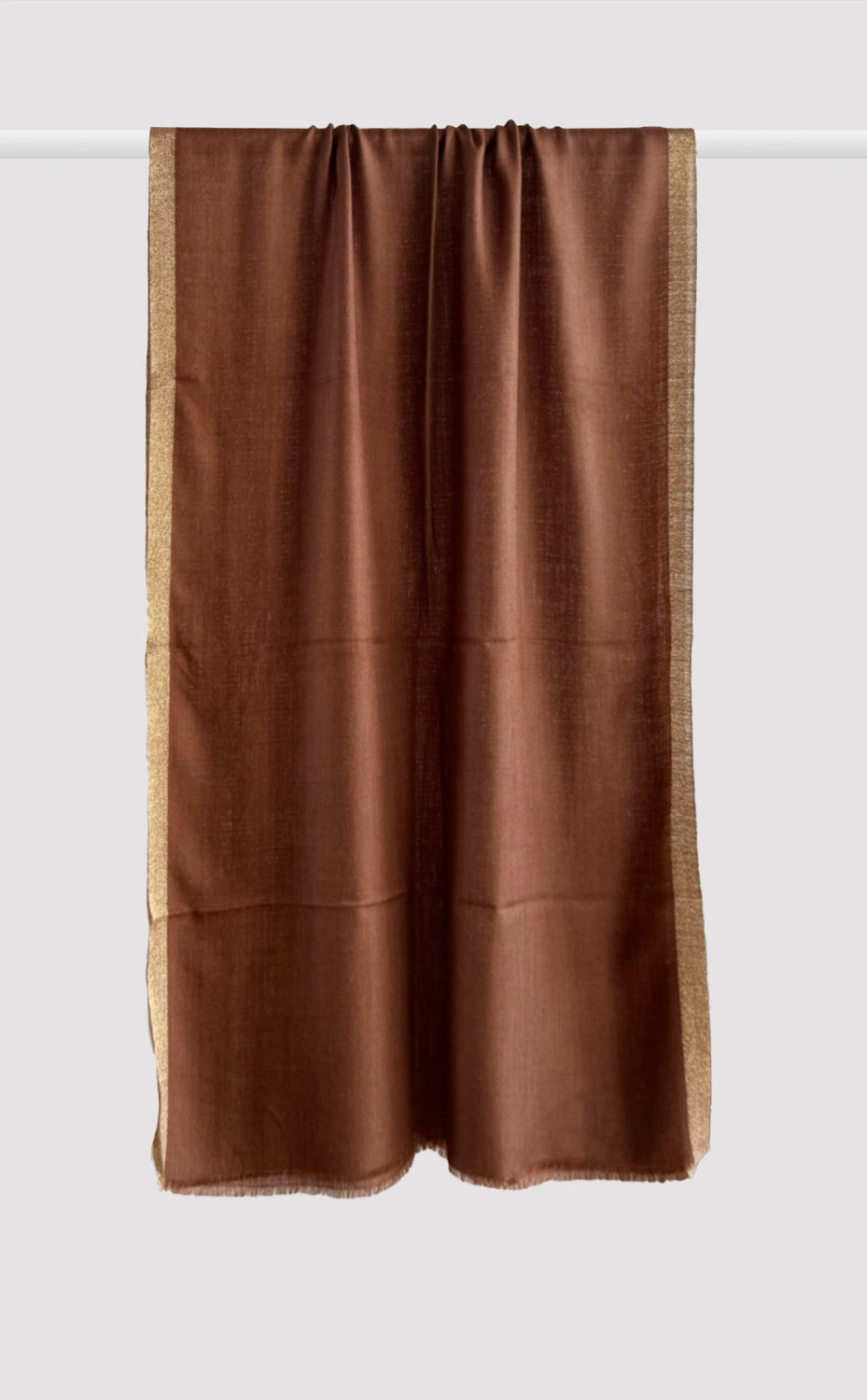 Wool Silk Zari - Cacao Dusk