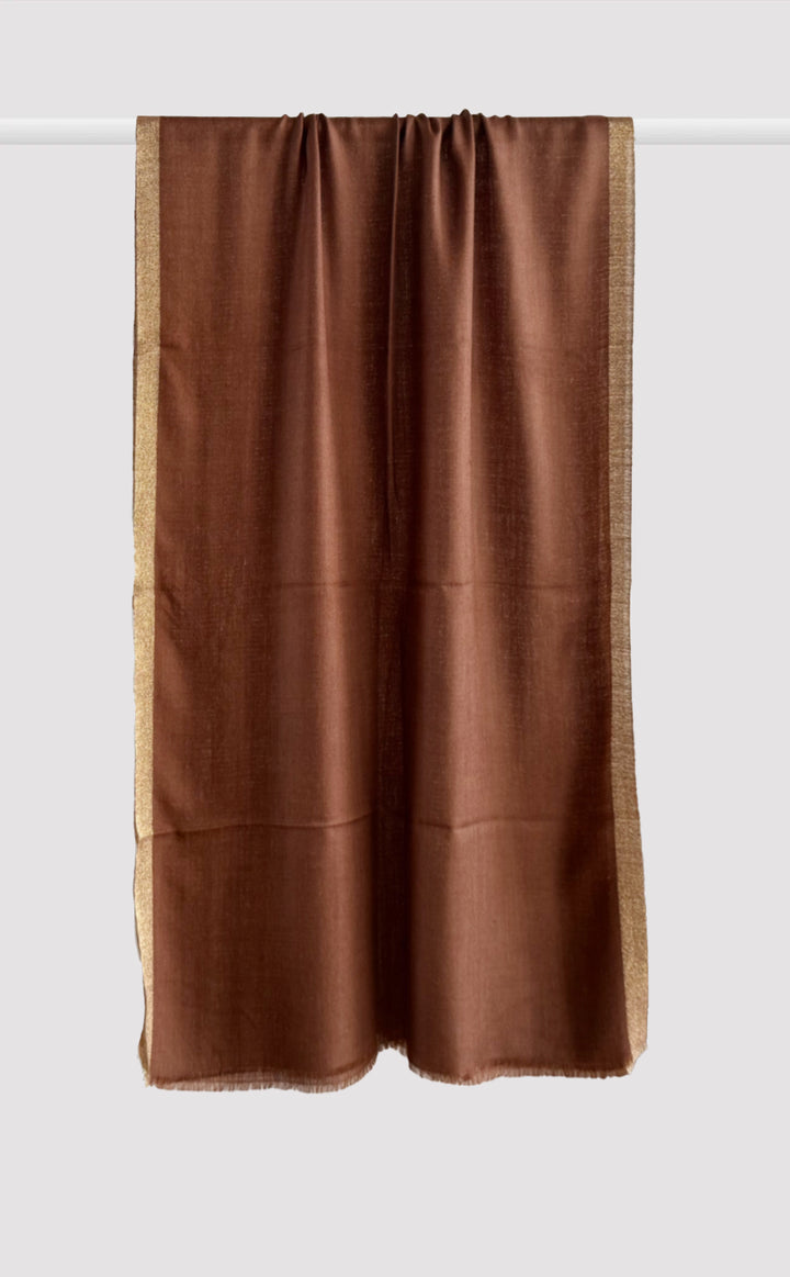 Wool Silk Zari - Cacao Dusk