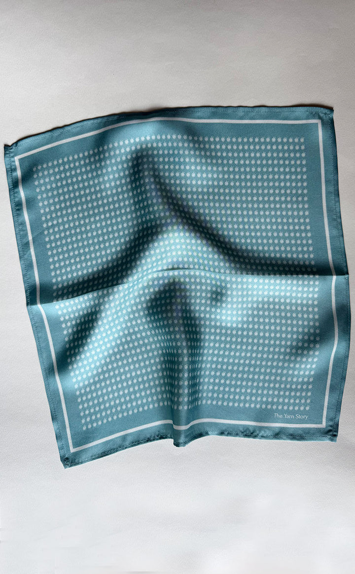 Turquoise Yarn Ball Pocket Square