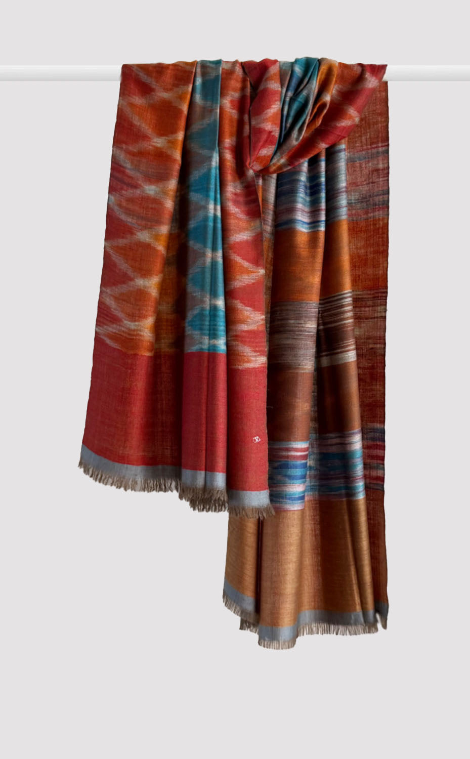 Pashmina Embers Ikat Reversible Shawl