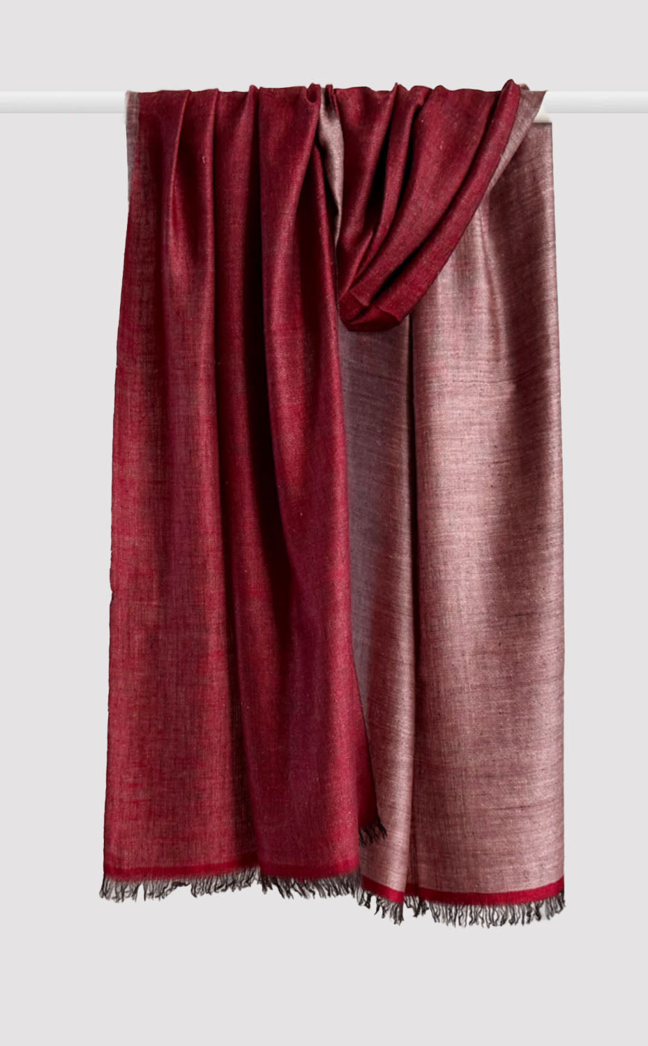 Cashmere Reversible Stole - Ruby Rush