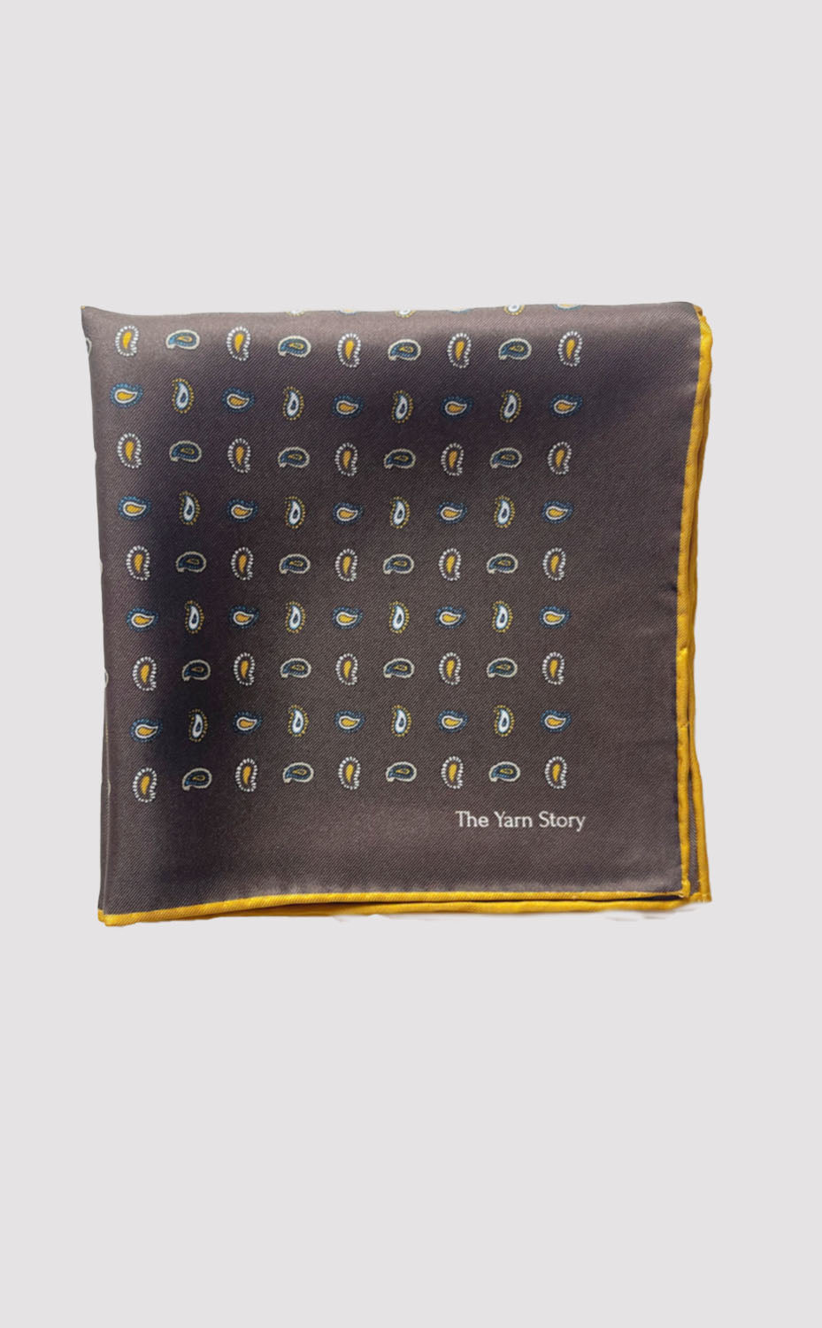 Walnut Paisley Pocket Square
