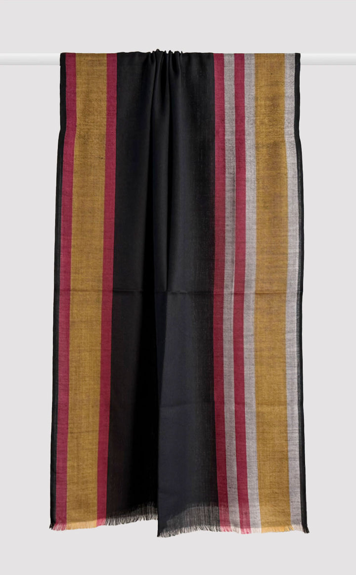 Black Colorblock Stole