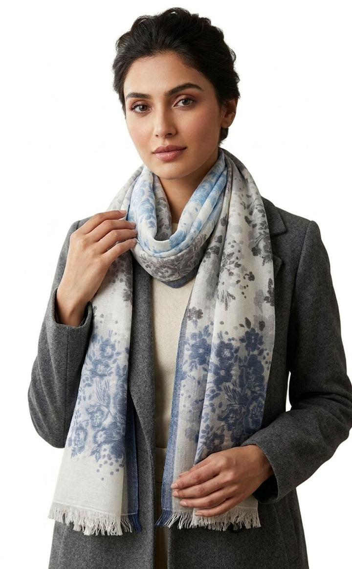 Cerulean Petals Stole