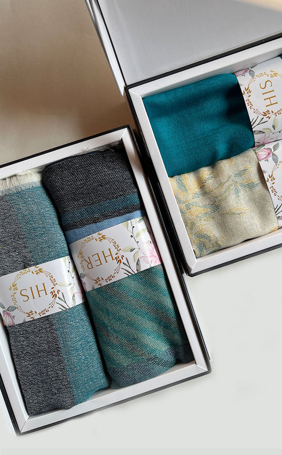 Golden Teal His and Her Set