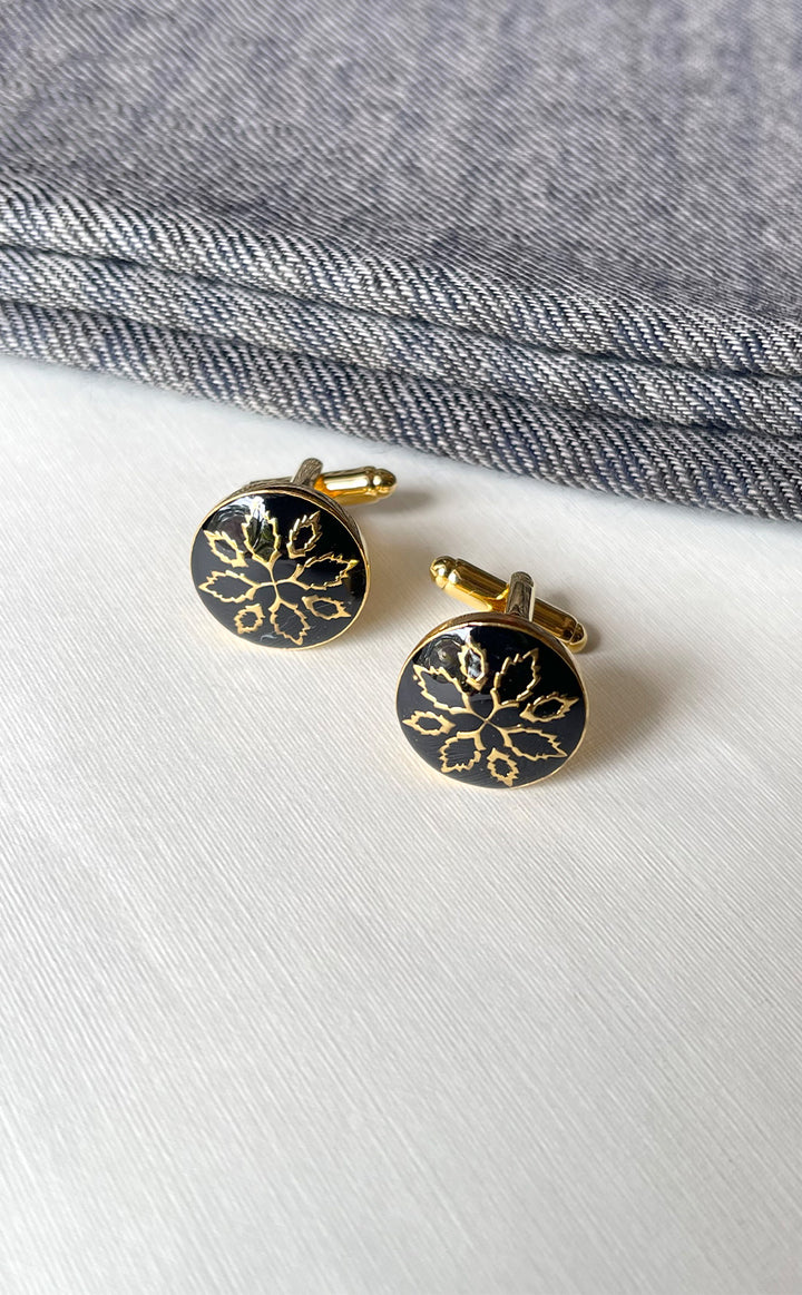 Black Leaf Cufflink